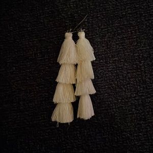 Cream chandelier earrings